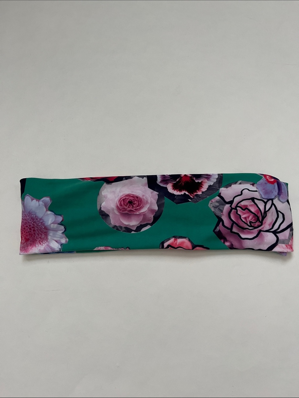 Violet Love Floral Green Stretch Headband - Women Accessories